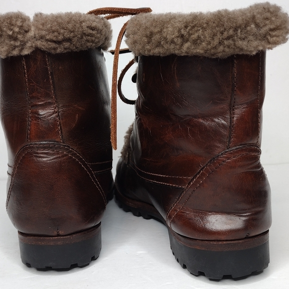 Cole Haan Vintage Brown Leather Insulated Lace Up Women's Ankle Boots - Picture 15 of 15